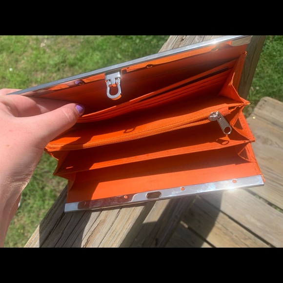 NWT APT9 Orange Snake skin Wallet+ Card Holder - Picture 11 of 14